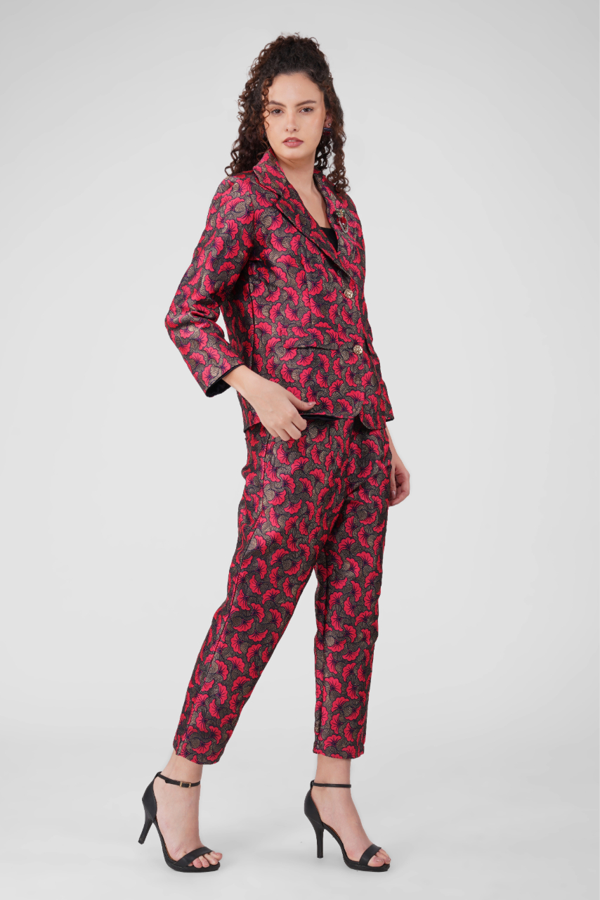 The Ruby Bloom Brocade Co-Ord Set