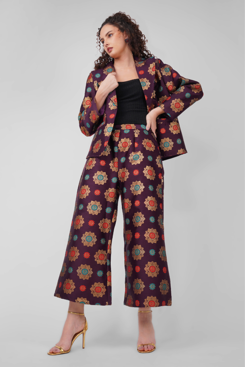 Wine Mandala Majestic Co-Ord Set